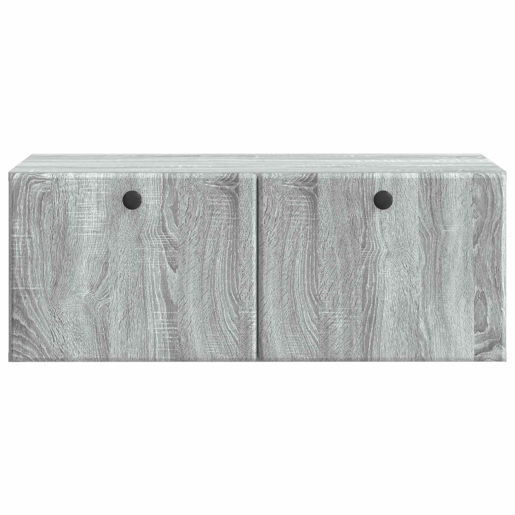 vidaXL Szafka RTV montowana na ścianie 78,5 x 41 x 30 cm Szary Sonoma