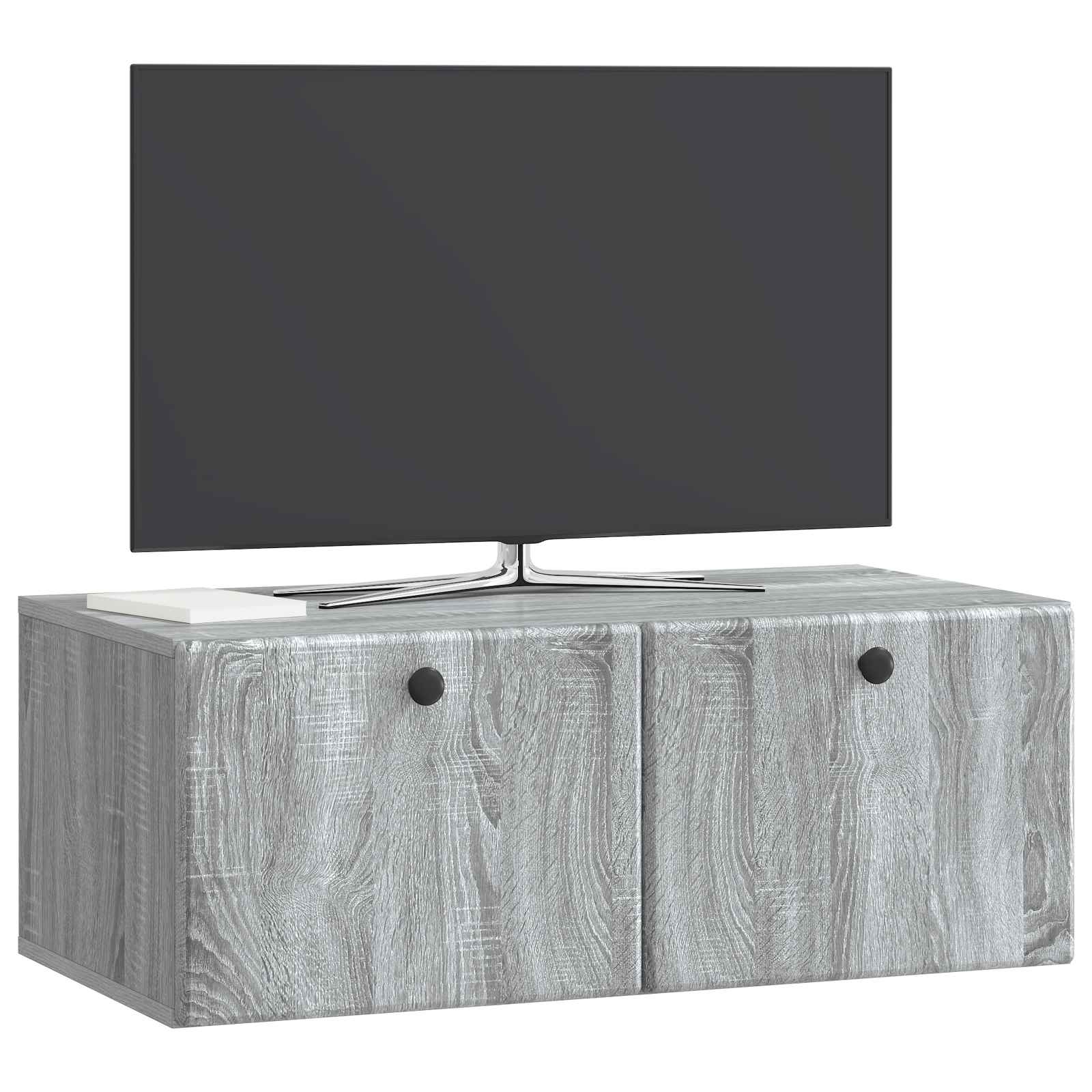 vidaXL Szafka RTV montowana na ścianie 78,5 x 41 x 30 cm Szary Sonoma