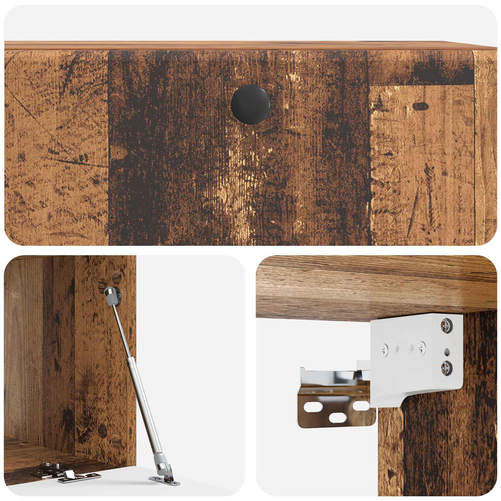 vidaXL Szafka RTV montowana na ścianie 78,5 x 41 x 30 cm Stare drewno