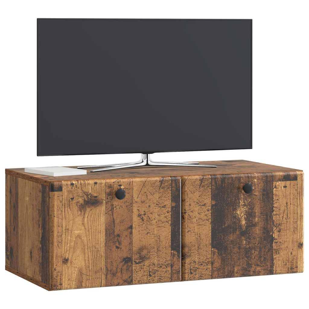 vidaXL Szafka RTV montowana na ścianie 78,5 x 41 x 30 cm Stare drewno