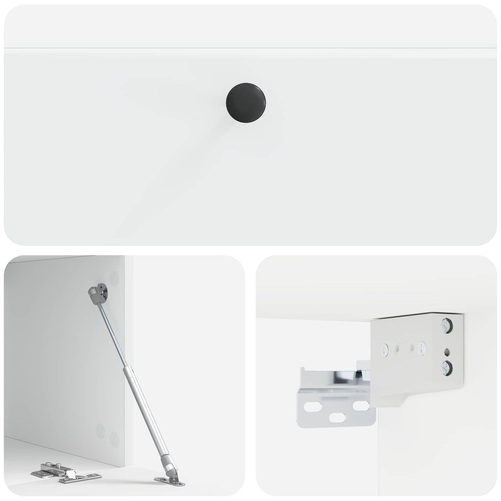 vidaXL Szafka RTV montowana na ścianie 98 x 41 x 30 cm Biały
