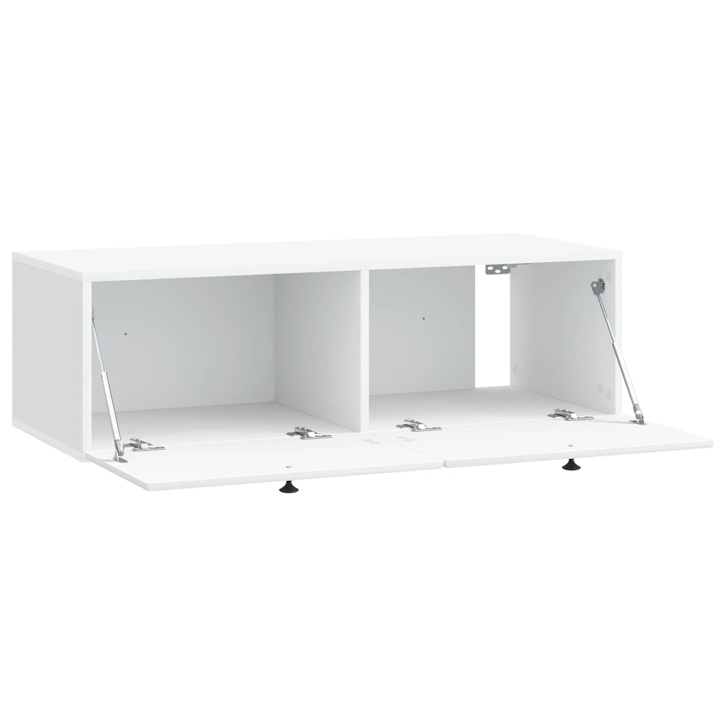 vidaXL Szafka RTV montowana na ścianie 98 x 41 x 30 cm Biały