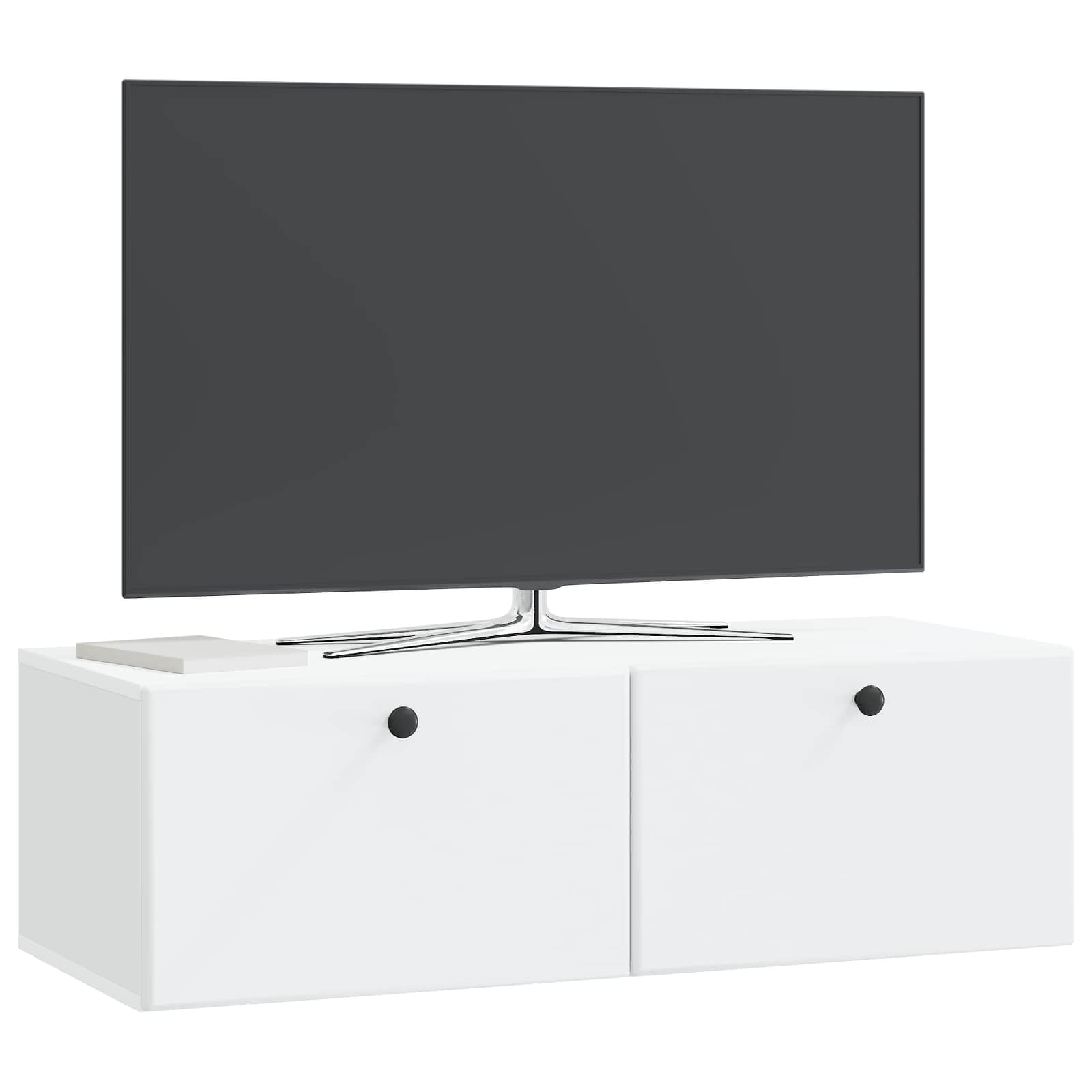 vidaXL Szafka RTV montowana na ścianie 98 x 41 x 30 cm Biały