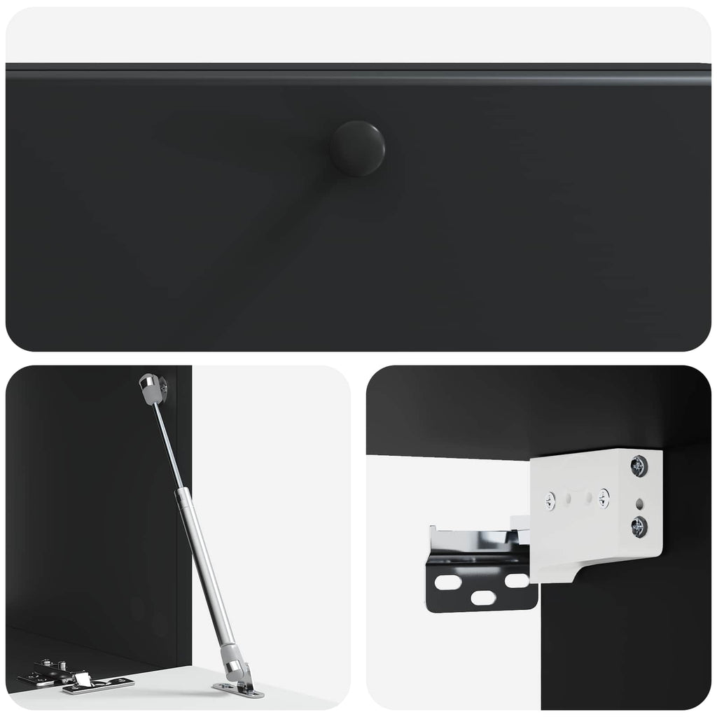 vidaXL Szafka RTV montowana na ścianie 98 x 41 x 30 cm Czarny