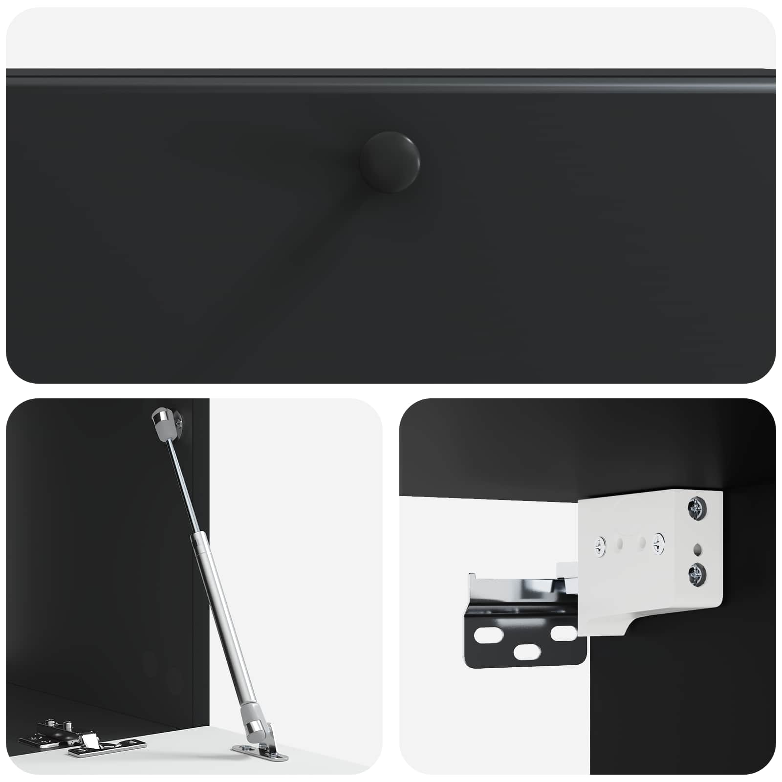 vidaXL Szafka RTV montowana na ścianie 98 x 41 x 30 cm Czarny