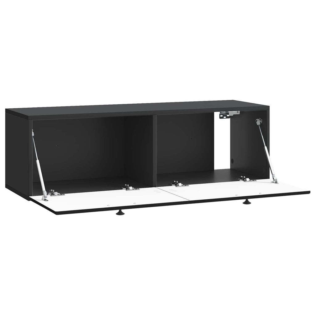 vidaXL Szafka RTV montowana na ścianie 98 x 41 x 30 cm Czarny