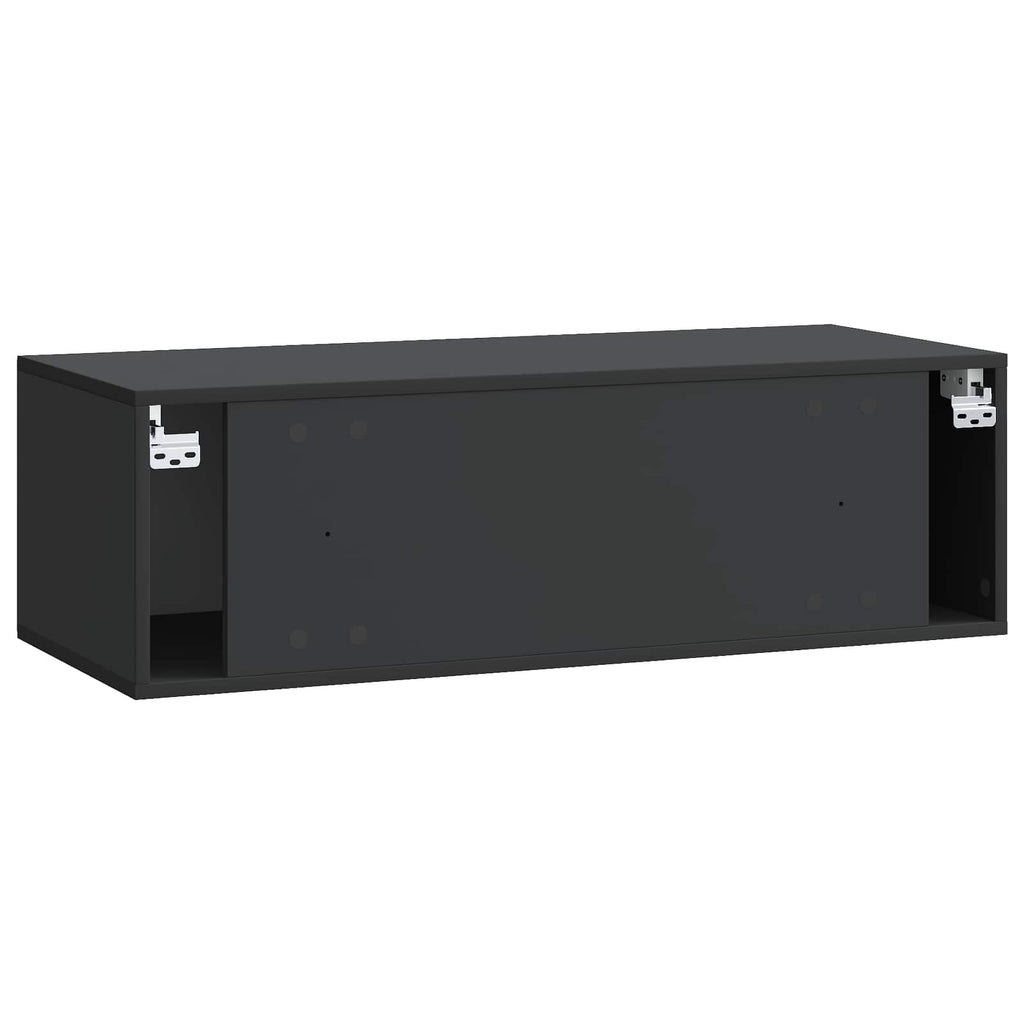 vidaXL Szafka RTV montowana na ścianie 98 x 41 x 30 cm Czarny