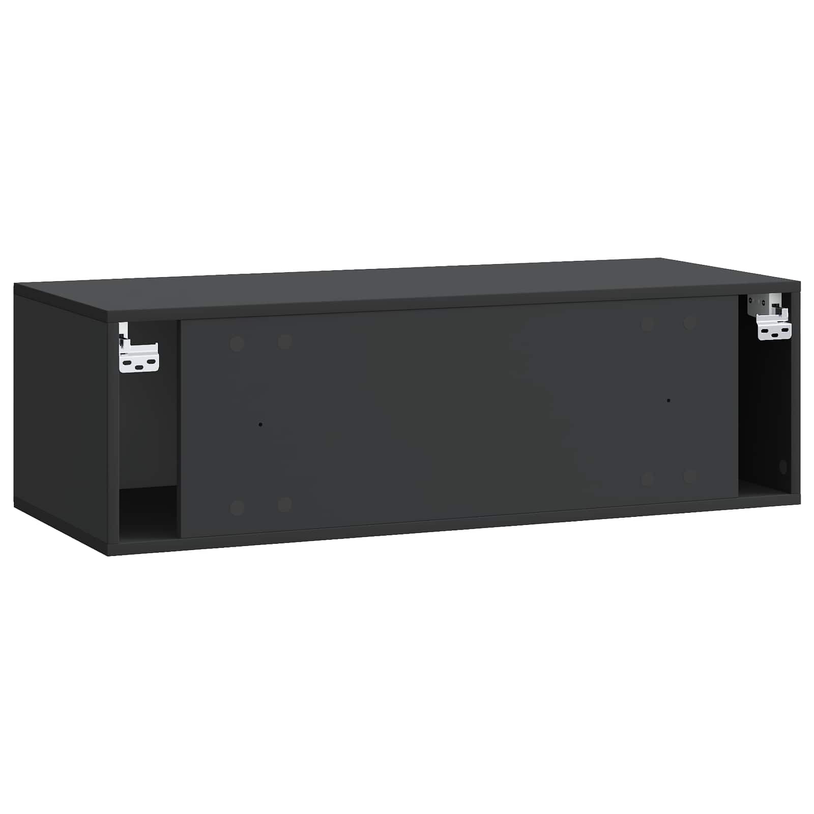 vidaXL Szafka RTV montowana na ścianie 98 x 41 x 30 cm Czarny