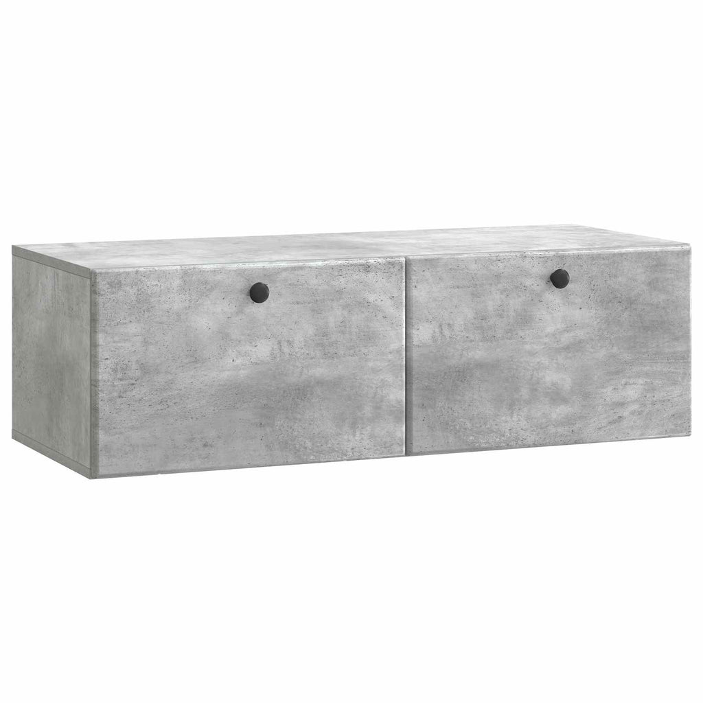 vidaXL Szafka RTV montowana na ścianie 98 x 41 x 30 cm Betonowy szary