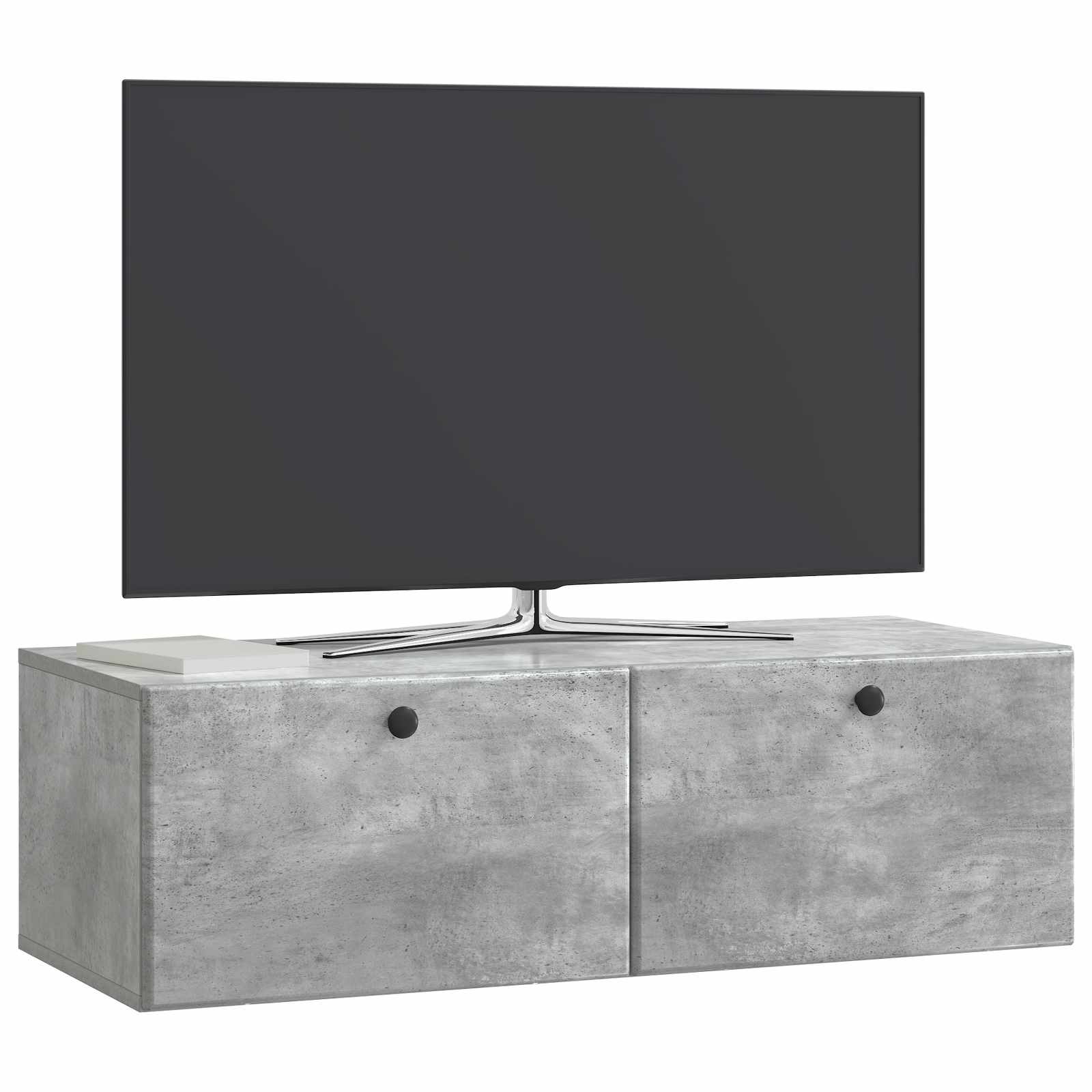 vidaXL Szafka RTV montowana na ścianie 98 x 41 x 30 cm Betonowy szary