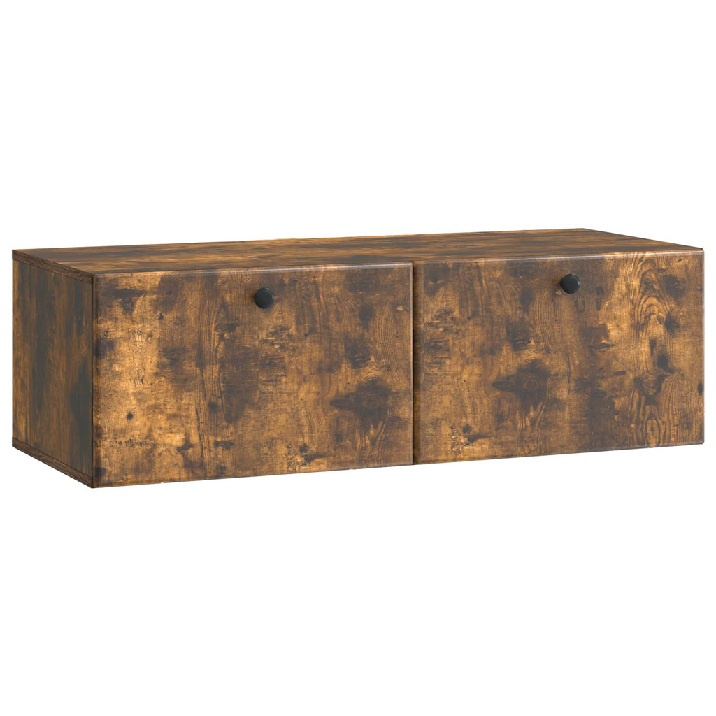 vidaXL Szafka RTV montowana na ścianie 98 x 41 x 30 cm Dąb wędzony