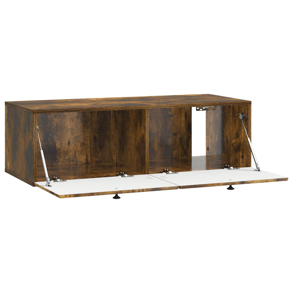 vidaXL Szafka RTV montowana na ścianie 98 x 41 x 30 cm Dąb wędzony