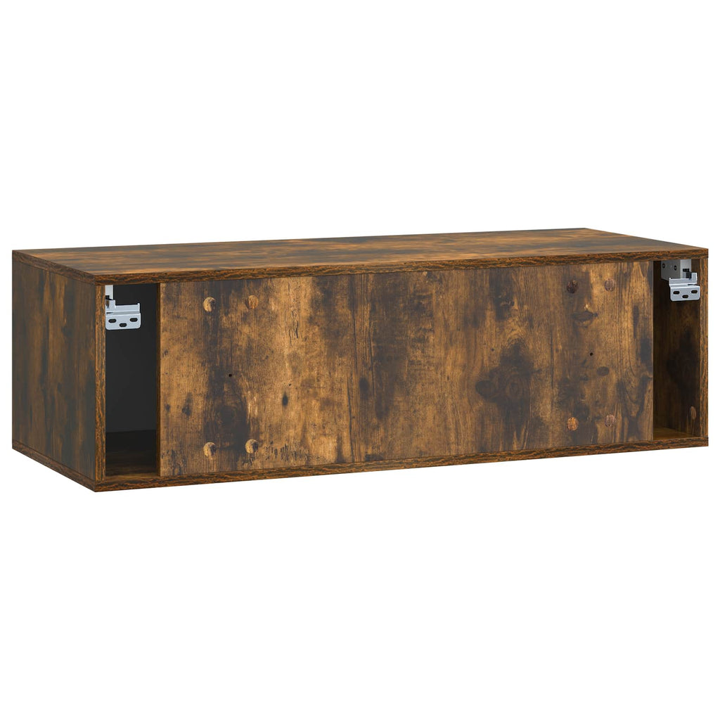 vidaXL Szafka RTV montowana na ścianie 98 x 41 x 30 cm Dąb wędzony