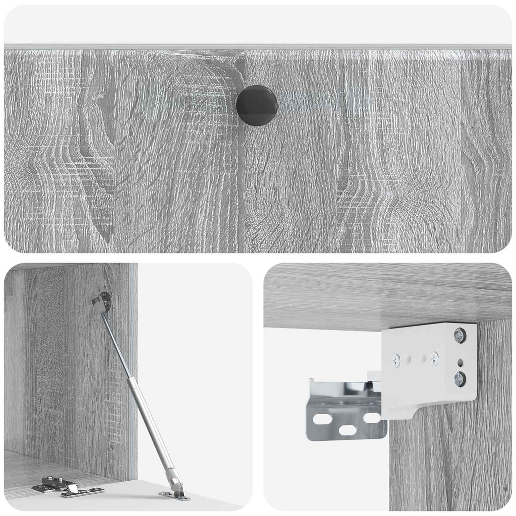 vidaXL Szafka RTV montowana na ścianie 98 x 41 x 30 cm Szary Sonoma
