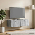 vidaXL Szafka RTV montowana na ścianie 98 x 41 x 30 cm Szary Sonoma