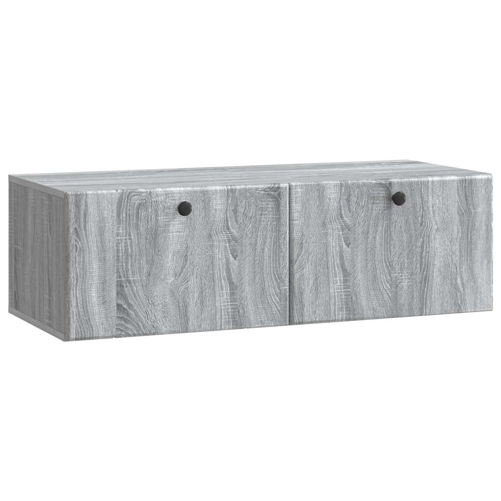 vidaXL Szafka RTV montowana na ścianie 98 x 41 x 30 cm Szary Sonoma