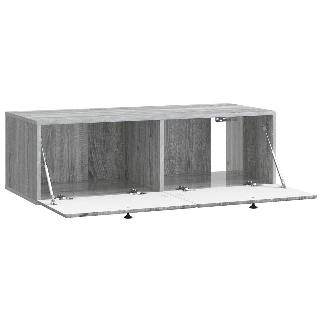 vidaXL Szafka RTV montowana na ścianie 98 x 41 x 30 cm Szary Sonoma