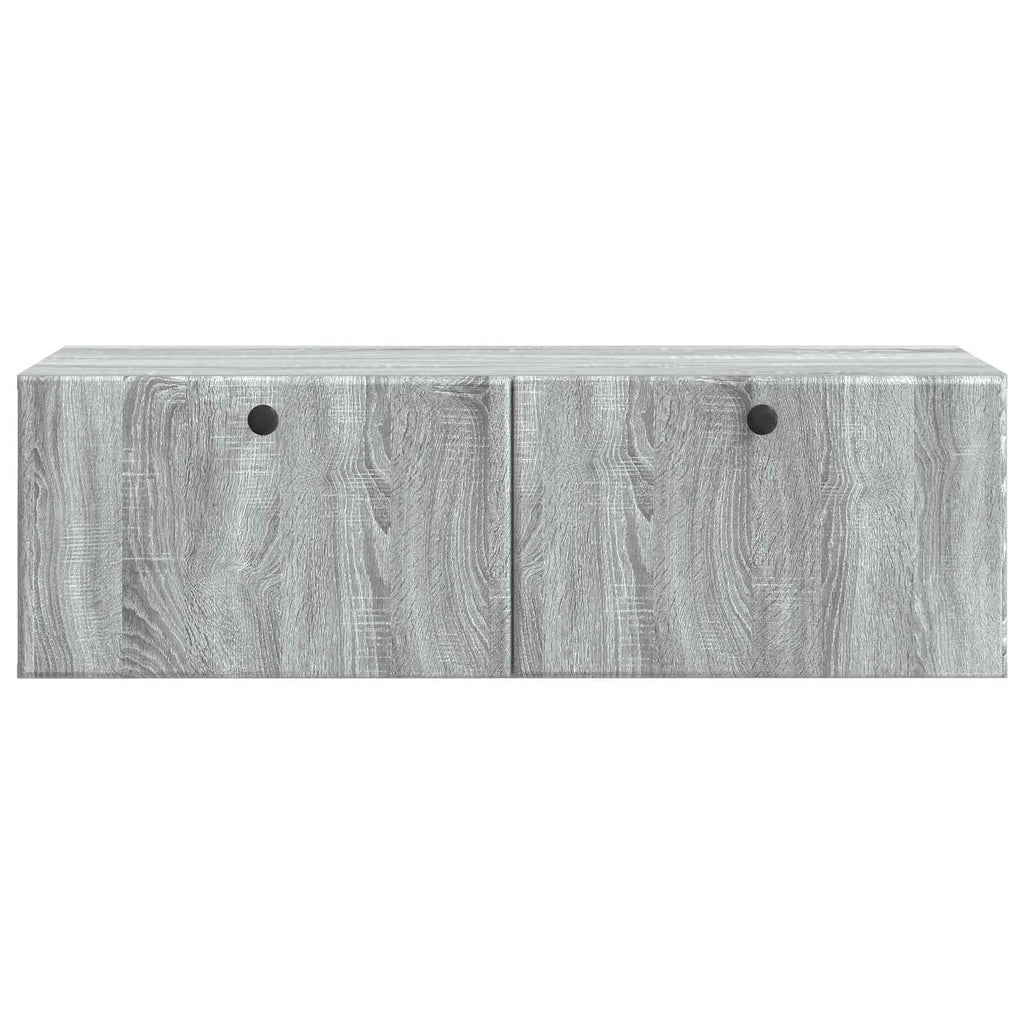 vidaXL Szafka RTV montowana na ścianie 98 x 41 x 30 cm Szary Sonoma