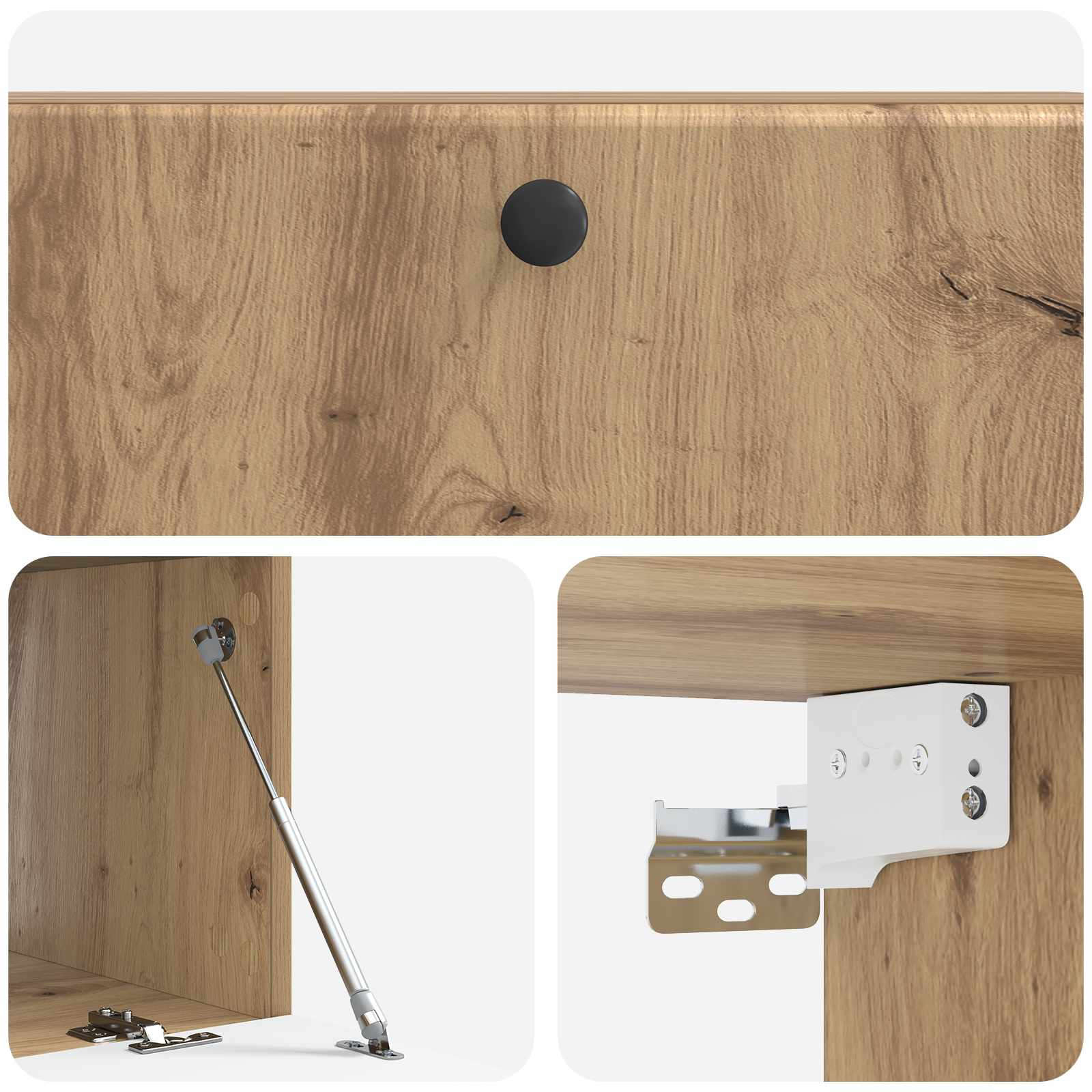 vidaXL Szafka RTV montowana na ścianie 98 x 41 x 30 cm Dąb artisan
