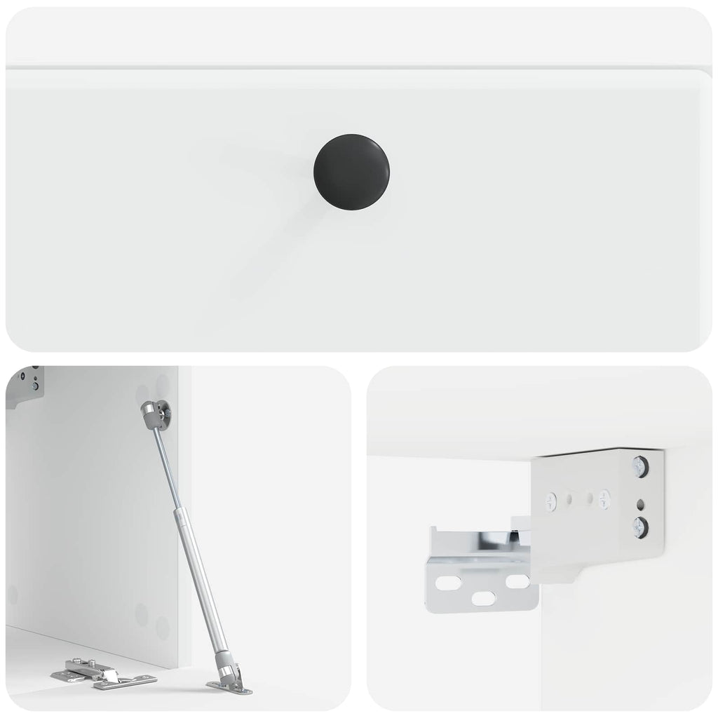 vidaXL Szafka RTV montowana na ścianie 59,5 x 31 x 30 cm Biały