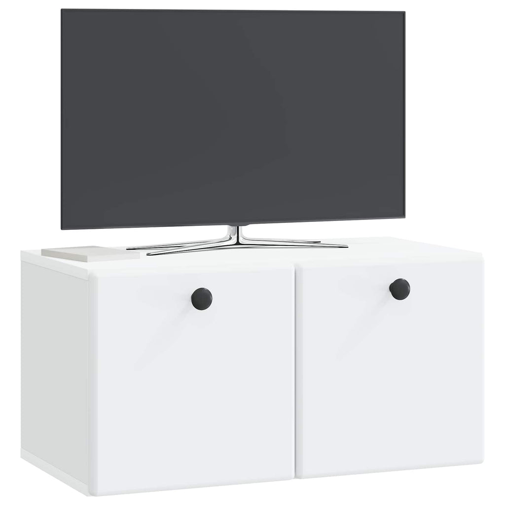 vidaXL Szafka RTV montowana na ścianie 59,5 x 31 x 30 cm Biały