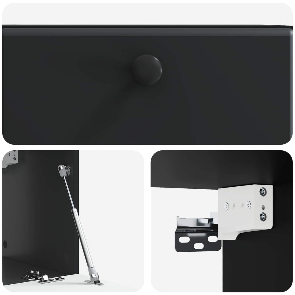 vidaXL Szafka RTV montowana na ścianie 59,5 x 31 x 30 cm Czarny