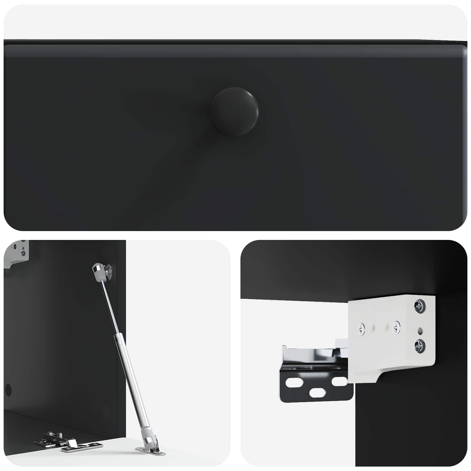vidaXL Szafka RTV montowana na ścianie 59,5 x 31 x 30 cm Czarny