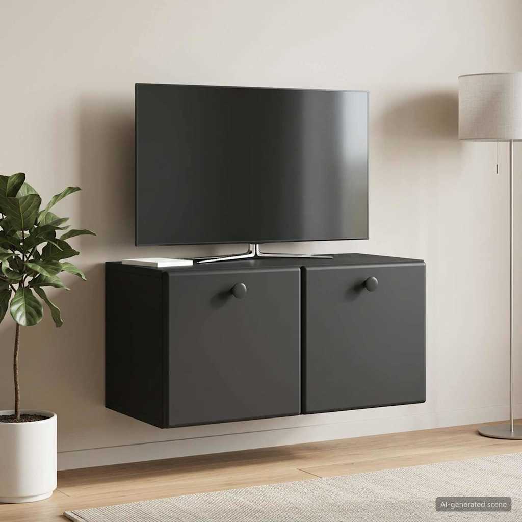 vidaXL Szafka RTV montowana na ścianie 59,5 x 31 x 30 cm Czarny
