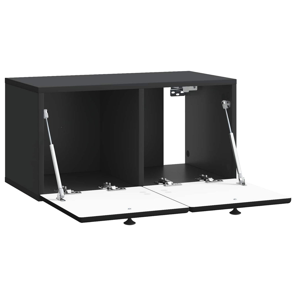 vidaXL Szafka RTV montowana na ścianie 59,5 x 31 x 30 cm Czarny