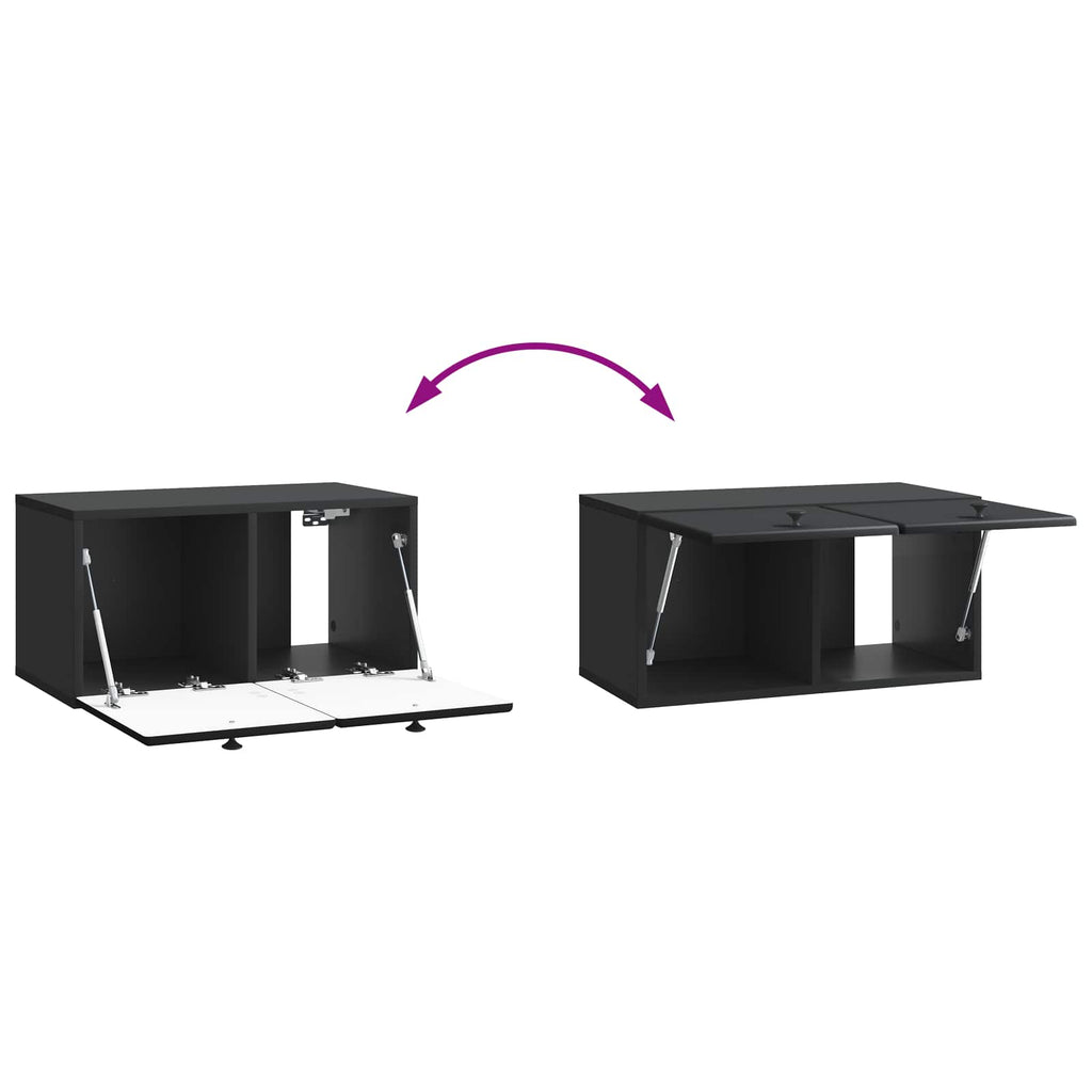 vidaXL Szafka RTV montowana na ścianie 59,5 x 31 x 30 cm Czarny