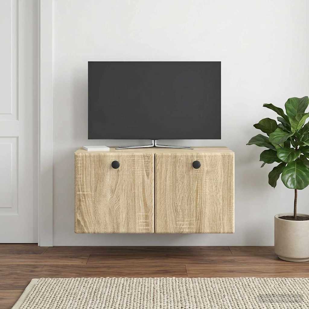 vidaXL Szafka RTV montowana na ścianie 59,5 x 31 x 30 cm dąb Sonoma