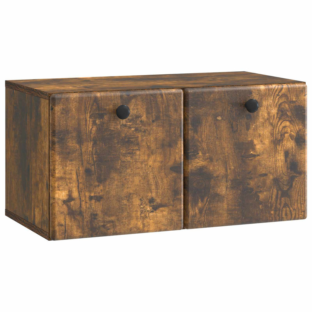 vidaXL Szafka RTV montowana na ścianie 59,5 x 31 x 30 cm Dąb wędzony