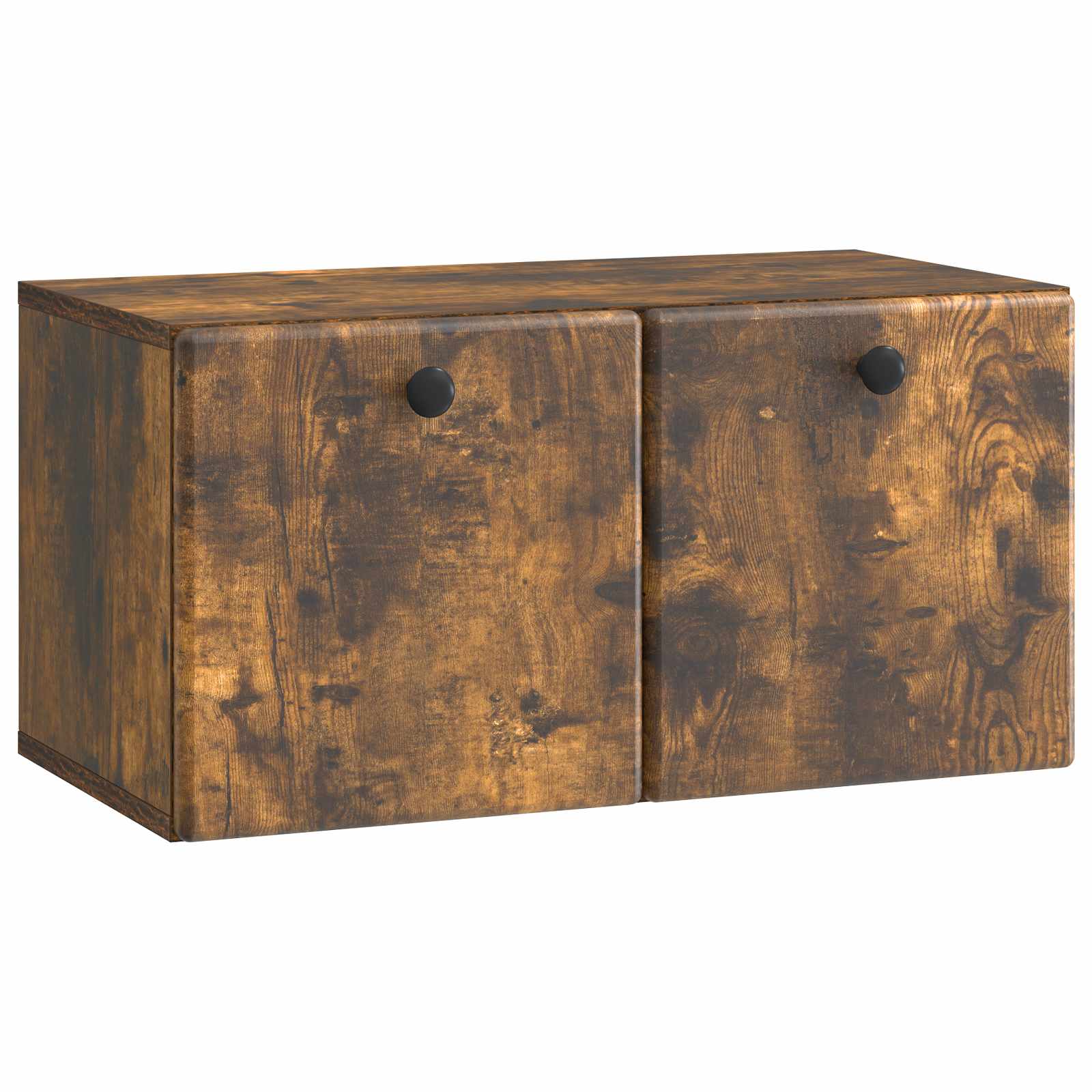 vidaXL Szafka RTV montowana na ścianie 59,5 x 31 x 30 cm Dąb wędzony
