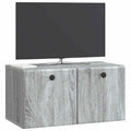 vidaXL Szafka RTV montowana na ścianie 59,5 x 31 x 30 cm Szary Sonoma