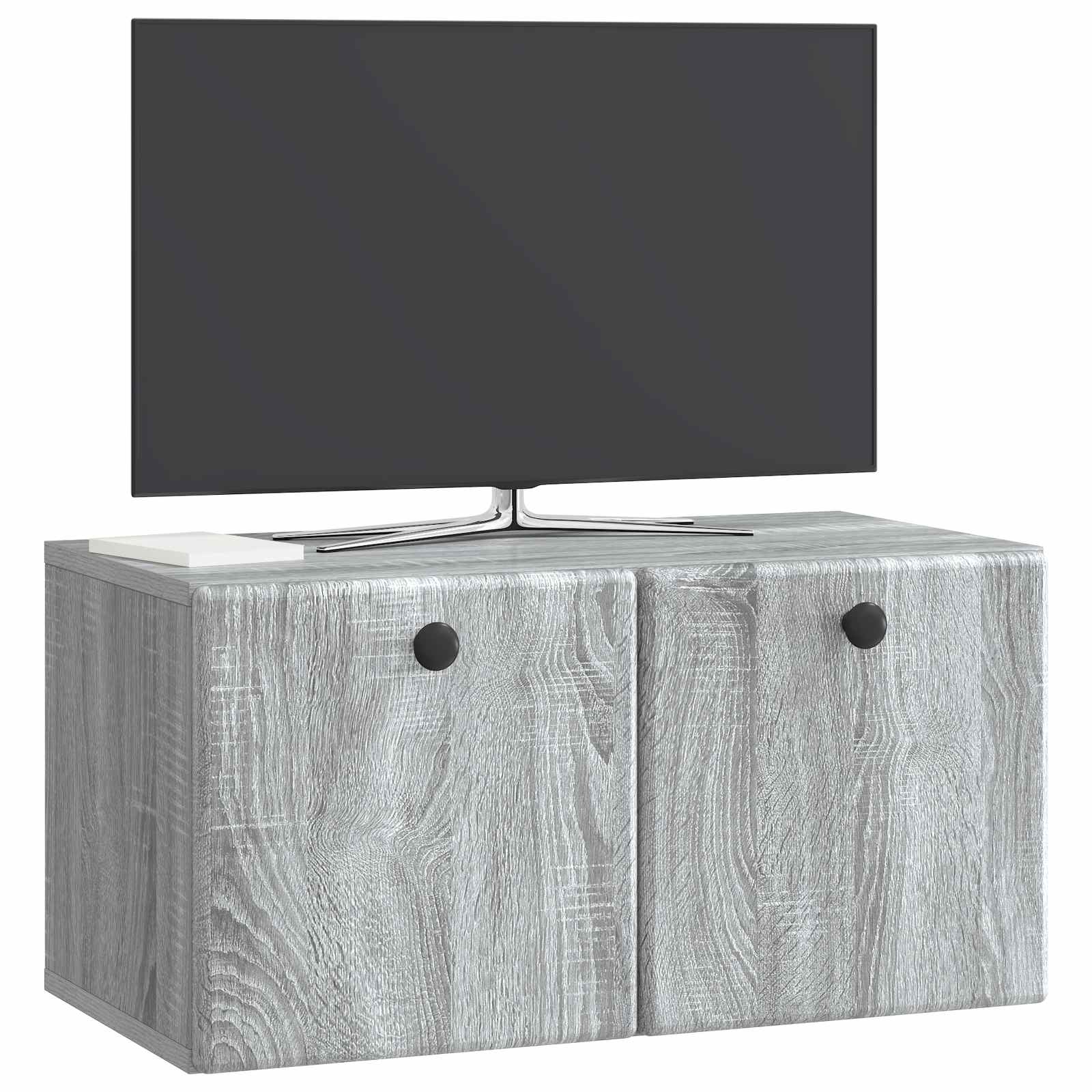 vidaXL Szafka RTV montowana na ścianie 59,5 x 31 x 30 cm Szary Sonoma