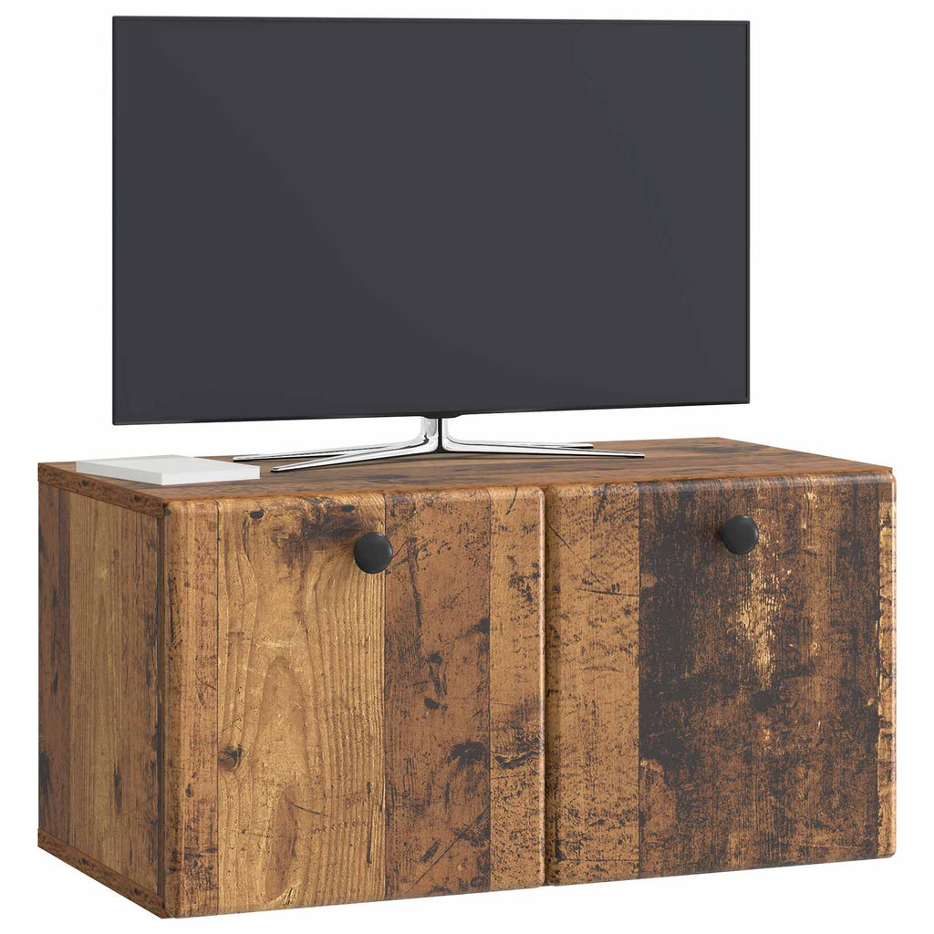 vidaXL Szafka RTV montowana na ścianie 59,5 x 31 x 30 cm Stare drewno