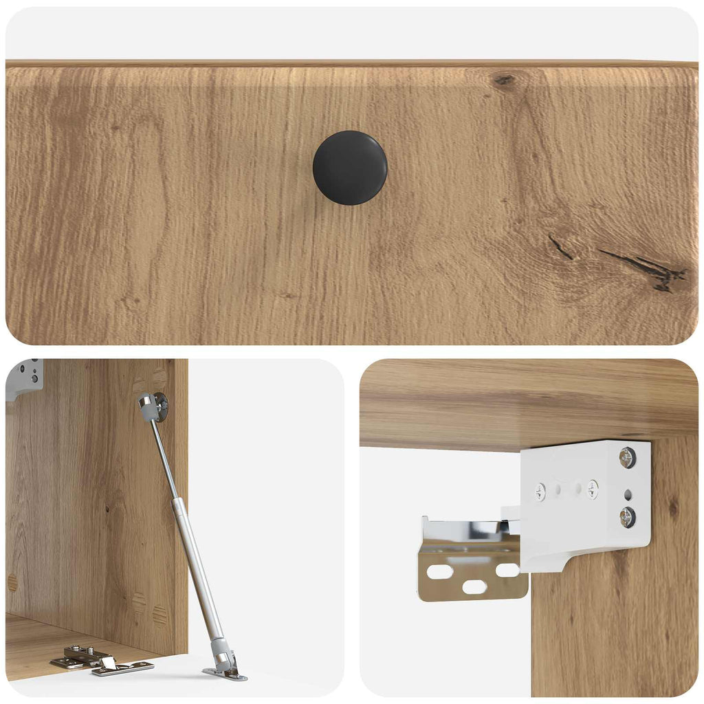 vidaXL Szafka RTV montowana na ścianie 59,5 x 31 x 30 cm Dąb artisan