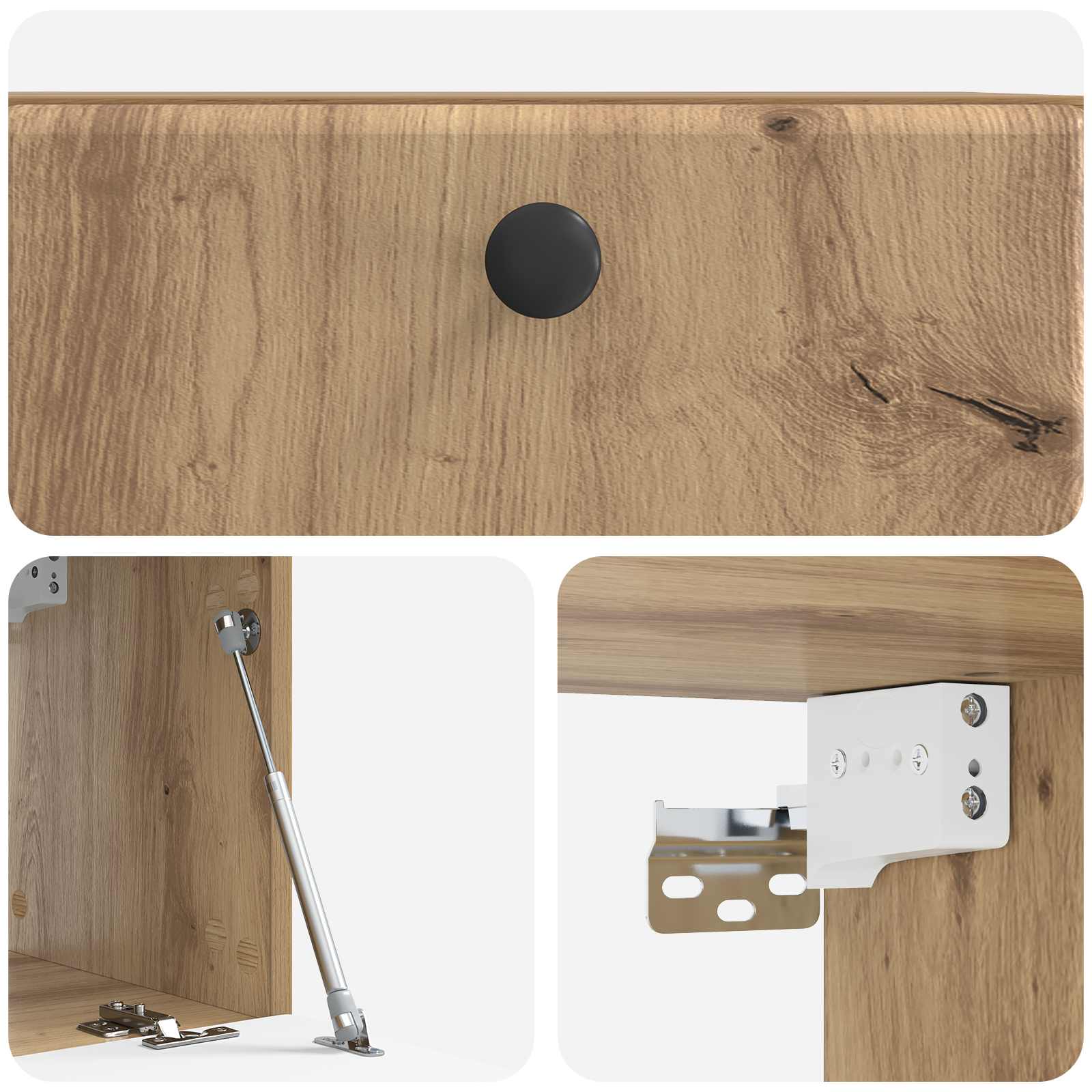 vidaXL Szafka RTV montowana na ścianie 59,5 x 31 x 30 cm Dąb artisan