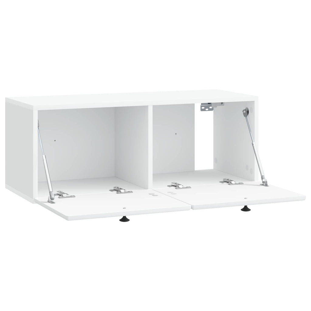 vidaXL Szafka RTV montowana na ścianie 78,5 x 31 x 30 cm Biały