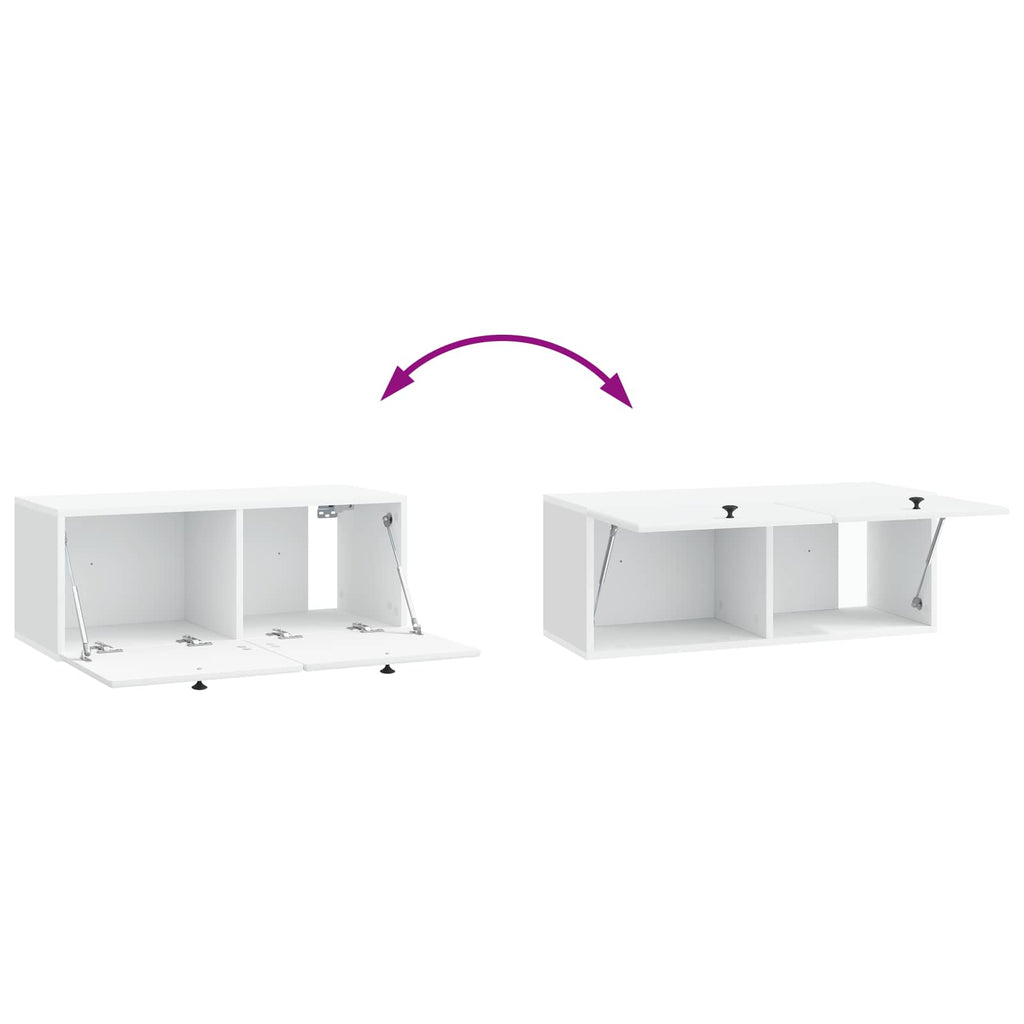 vidaXL Szafka RTV montowana na ścianie 78,5 x 31 x 30 cm Biały