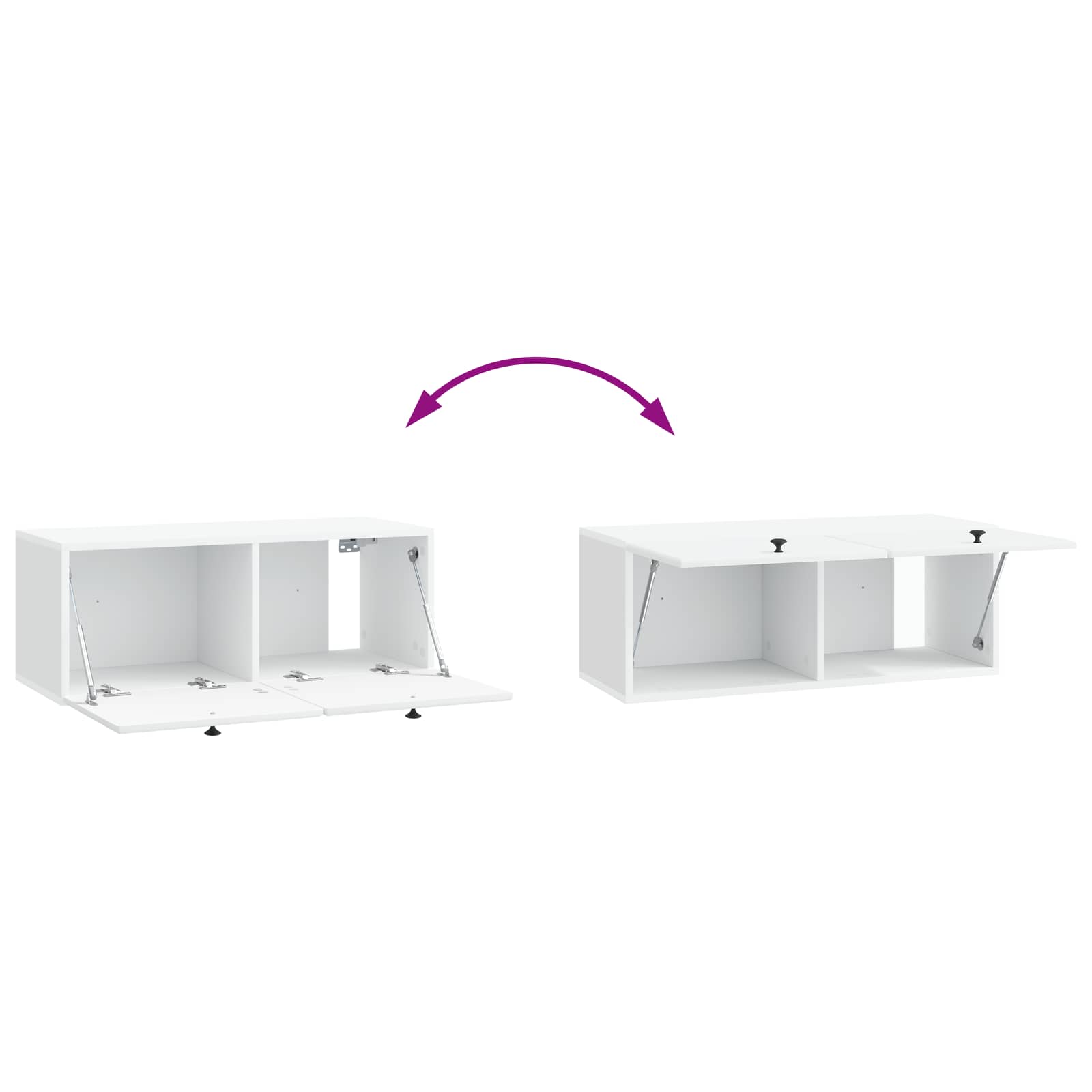 vidaXL Szafka RTV montowana na ścianie 78,5 x 31 x 30 cm Biały