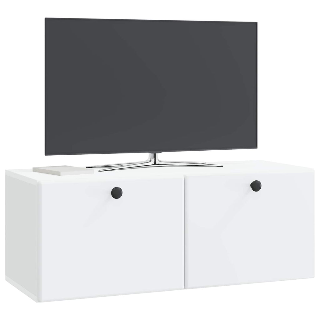 vidaXL Szafka RTV montowana na ścianie 78,5 x 31 x 30 cm Biały