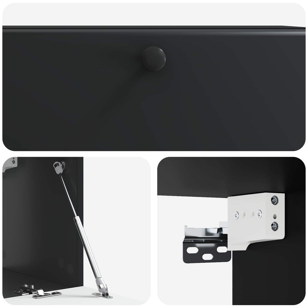 vidaXL Szafka RTV montowana na ścianie 78,5 x 31 x 30 cm Czarny