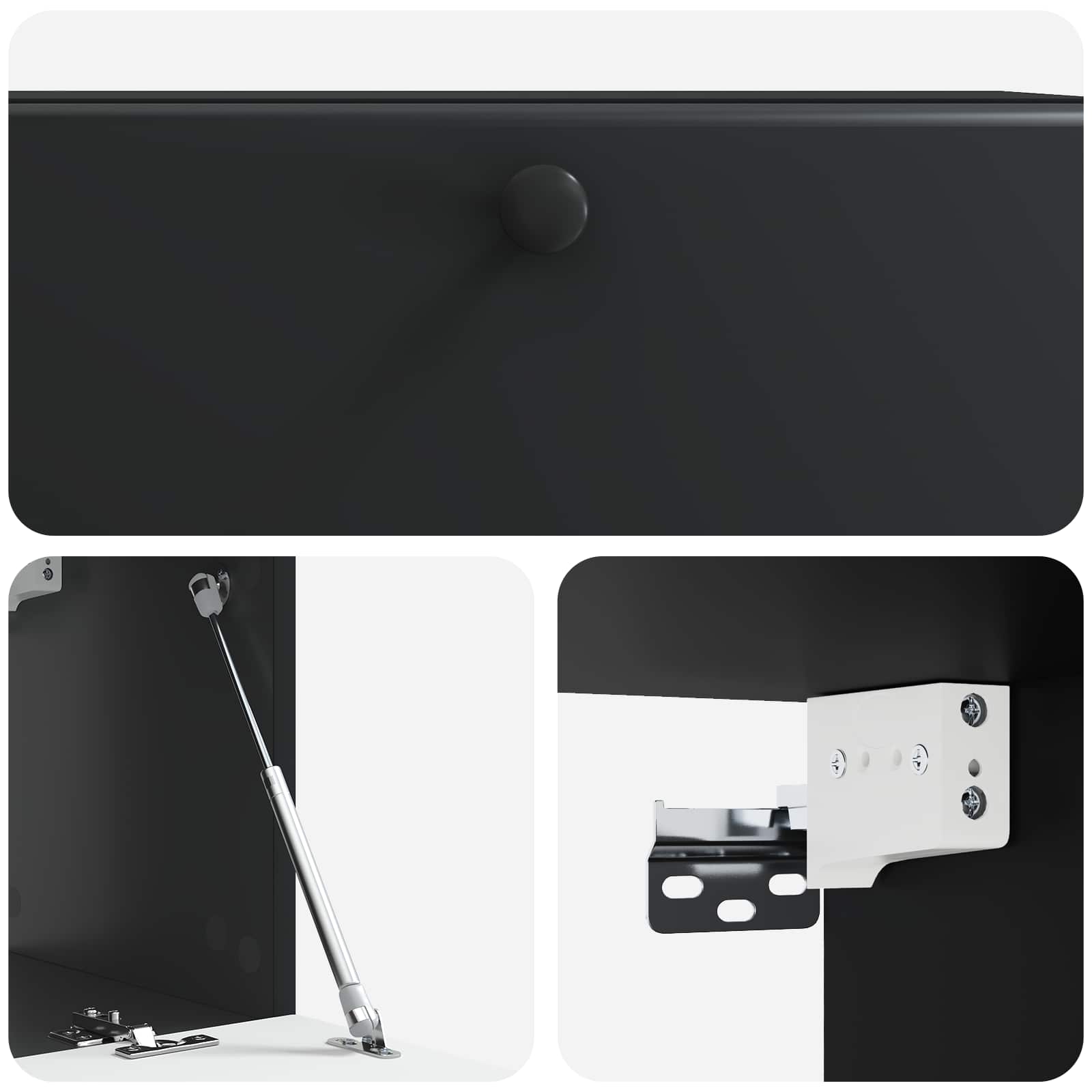vidaXL Szafka RTV montowana na ścianie 78,5 x 31 x 30 cm Czarny