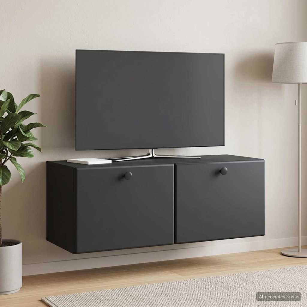 vidaXL Szafka RTV montowana na ścianie 78,5 x 31 x 30 cm Czarny
