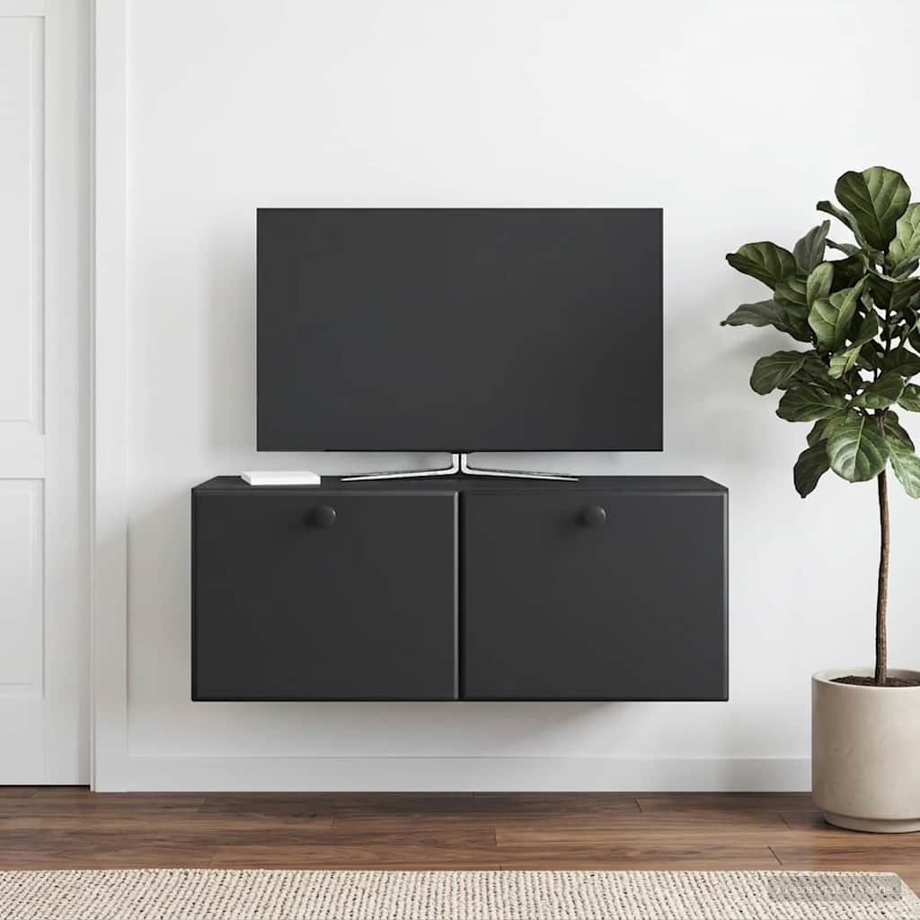 vidaXL Szafka RTV montowana na ścianie 78,5 x 31 x 30 cm Czarny