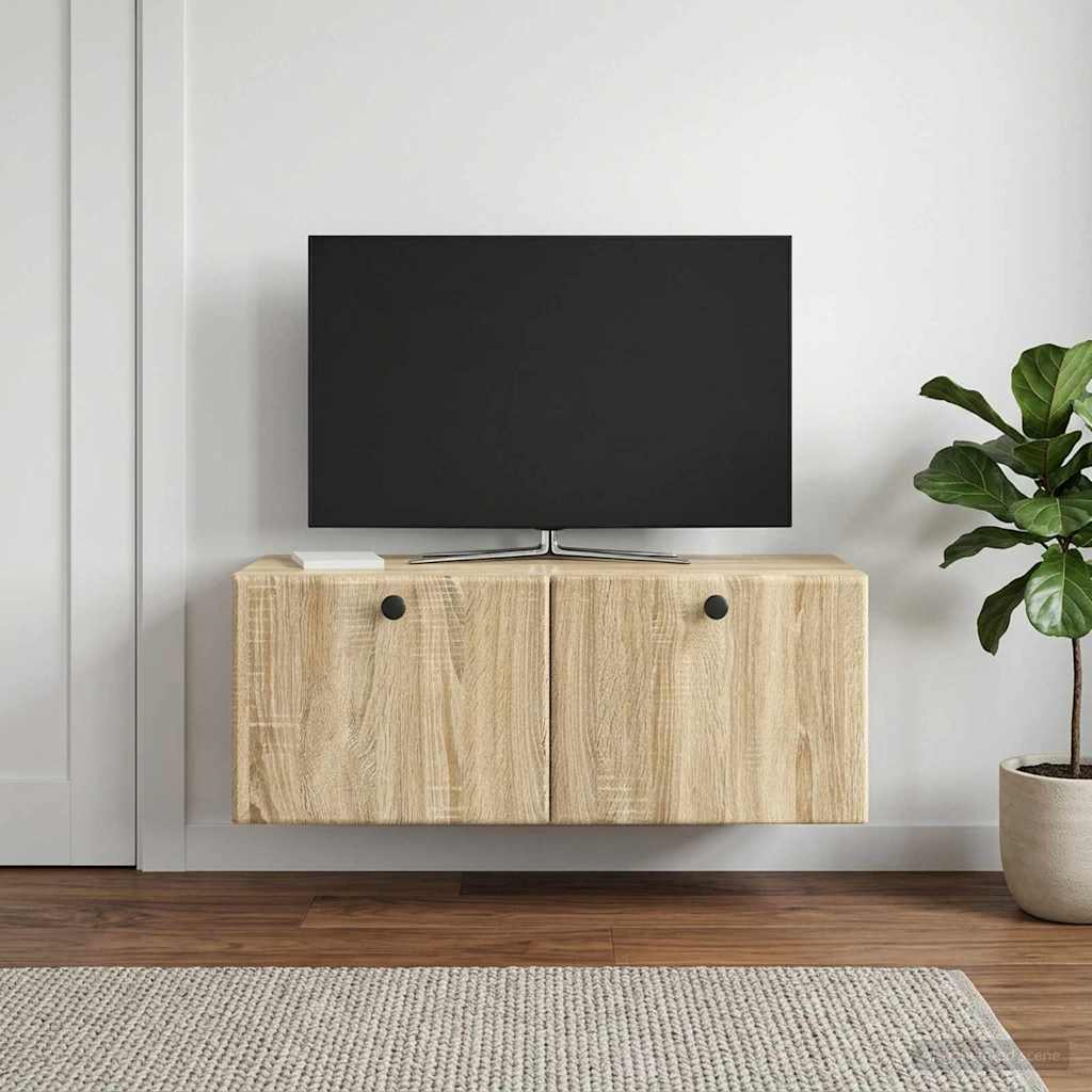 vidaXL Szafka RTV montowana na ścianie 78,5 x 31 x 30 cm dąb Sonoma