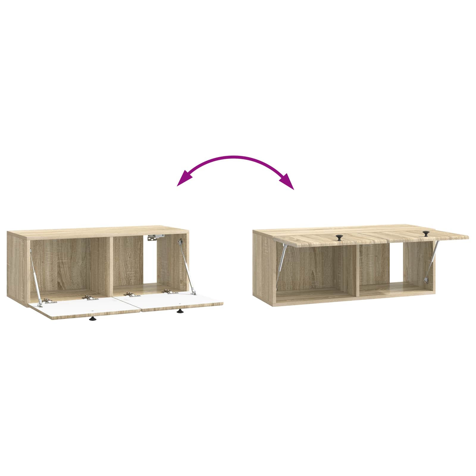 vidaXL Szafka RTV montowana na ścianie 78,5 x 31 x 30 cm dąb Sonoma