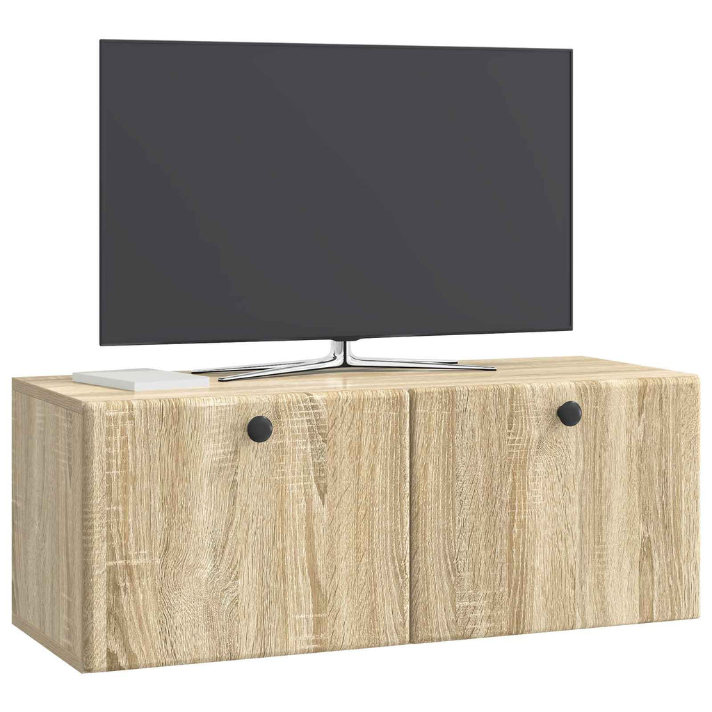 vidaXL Szafka RTV montowana na ścianie 78,5 x 31 x 30 cm dąb Sonoma