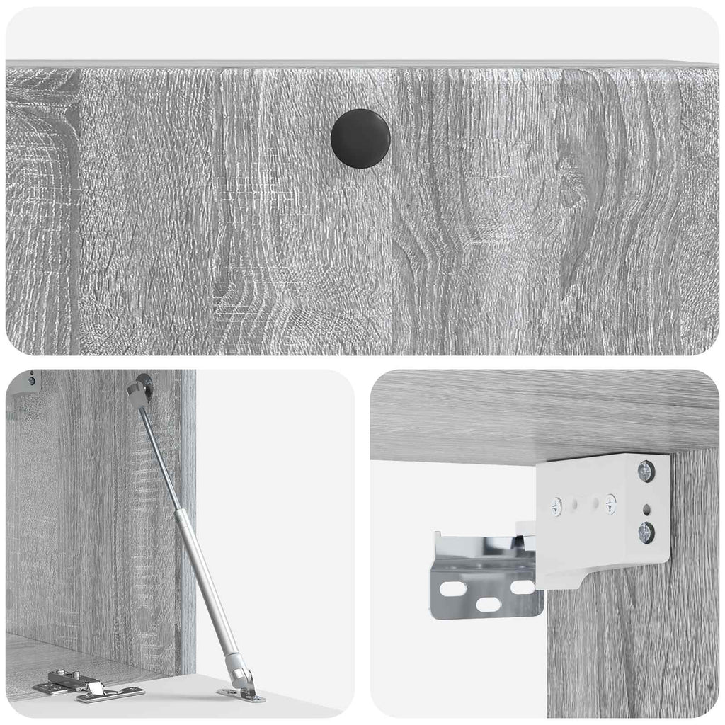 vidaXL Szafka RTV montowana na ścianie 78,5 x 31 x 30 cm Szary Sonoma